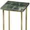 Homeroots 21" Green and Gold Marble Drink Size Square End Table 634879 - alternate 2