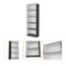Homeroots 71" Gray And White Wood Five Tier Bookcase 546195 - alternate 1