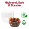 Smarty Had A Party 6 oz Clear Floral Round Disposable Plastic Dessert Bowls 480 Bowls, 48PK 725-CASE - alternate 2