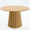 Homeroots 46" Brown Solid Wood Pedestal Base Round Top Dining Table 721021 - alternate 1