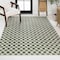 Jonathan Y Aimee Traditional Cottage Checkerboard Green/Cream 5 ft. x 8 ft. Indoor/Outdoor Area Rug TSN204D-5 - alternate 2