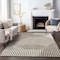 Homeroots 9' X 12' Brown And Beige Geometric Washable Indoor Outdoor Area Rug 597611 - alternate 2