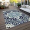 Homeroots 3' X 5' Navy Blue Ivory And Black Oriental Washable Indoor Outdoor Area Rug 600168 - alternate 2