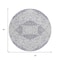 Homeroots 8' Lavender And Ivory Round Medallion Washable Indoor Outdoor Area Rug 617463 - alternate 2