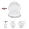Smarty Had A Party 10" White Vintage Round Disposable Plastic Dinner Plates (120 Plates), 120PK 860WH-CASE - alternate 2