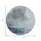 Homeroots 8' Teal Blue And Gray Round Abstract Washable Indoor Outdoor Area Rug 632037 - alternate 2