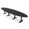 Skutchi Designs 12 Person Conference Table With Power Unit | 14' Oval Table | Harmony Series HAR-OVL-48X168-T.BK-U999ST19-EBLK - alternate 1