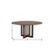 Homeroots 60" Brown Solid Wood and Rattan Cross Leg Base Round Top Dining Table 712201 - alternate 3