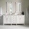 James Martin Vanities Brittany 72'' D Vanity, Bright White Vanity w/ Victorian Sil Silestone Top w/ Wireless Charger 655-V72-BW-FVSL - alternate 2