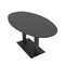 Skutchi Designs Boval Conference Table With Power Unit, 36 in W, 72 in L, Grey HAR-BOVL-36X72-DOU.BK-WA7949-NA - alternate 1
