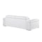 Homeroots 89" White Leather Sofa With Silver Legs 548986 - alternate 2