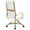 Leisuremod Benmar High-Back Leather Office Chair with Gold Frame, White BOTG19WL - alternate 3