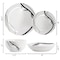 Elama Sarah 24 Piece Porcelain Black Ribbon Double Bowl Dinnerware Set in White and Black 750123739M - alternate 3
