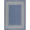 Homeroots 6' X 9' Denim Blue And Ivory Geometric Indoor Outdoor Area Rug 572871 - alternate 1