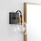 Jonathan Y Marais 5.88" 1-Light Iron/Glass Rustic Vintage LED Vanity Light, Black/Brass Gold JYL3526A - alternate 3