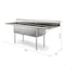 Koolmore 102 in. Three Compartment Sink Bowl Size 18x24x14 Stainless-Steel 18 Gauge with Two Drainboards KM-SC182414-24B3 - alternate 2