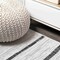 Jonathan Y Colonia Berber Stripe Ivory/Black 6 ft Round Indoor/Outdoor Area Rug SMB125D-6R - alternate 2