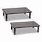 Mind Reader Adjustable Rectangular Monitor Stand, 14.5in x 9.25in x 4in to 5.5in, Black, Supports 44 lb, 2PK 4LEGM2PK-BLK - alternate 1