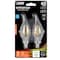 Feit Electric 2 LED Bulb, Decorative, Flame Tip Lamp, 60 W Equivalent, E12 Lamp Base, Dimmable, Clear BPCFC60/927CA/FIL - alternate 2