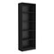 Homeroots 71" Black Wood Five Tier Bookcase 546187 - alternate 3