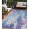 Homeroots 5' X 8' Blue Peach And Sky Blue Abstract Washable Indoor Outdoor Area Rug 615855 - alternate 1