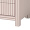 Baxton Studio Javianne End Table with Striped Faux Leather - 3-Drawer Storage Cabinet with Gold Knobs 267-14622-ZORO - alternate 4