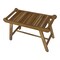 Homeroots Rectangular Teak Shower Bench With Handles In Natural Finish 376724 - alternate 2