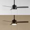 Jonathan Y Blair 42" 1-Light Modern Minimalist 3-Speed Iron Height Adjustable Integrated LED Ceiling Fan w/Pull JYL9725A - alternate 3