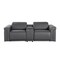Homeroots 86in Dark Gray and Black Italian Leather Power Reclining Loveseat With Storage 720529 - alternate 1