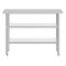 Flash Furniture Reese 30x48 Portable Work Table, Stainless Steel Top Shelf and 2 Adjstbl Glvnzd Steel Undershelves NH-WT-GU-3048-GG - alternate 2