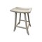 Homeroots 30" X 15" Light Gray Teak Square Shower Bench 376788 - alternate 3