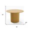 Homeroots 46" Brown Solid Wood Pedestal Base Round Top Dining Table 720973 - alternate 3