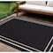 Homeroots 10' X 14' Black And Ivory Indoor Outdoor Area Rug 545467 - alternate 3