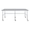 Amgood 30in D x 96in L Stainless Steel Open Base Table, 3in Casters AMG WT-3096-RCB-WHEELS-Z - alternate 2