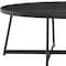 Homeroots 47" Black Wood And Metal Oval Frame Coffee Table 370465 - alternate 2
