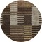 Homeroots 8' Chocolate Ivory And Gold Round Striped Washable Indoor Outdoor Area Rug 613159 - alternate 2