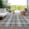 Homeroots 8' X 10' Charcoal Ivory And Gold Plaid Washable Indoor Outdoor Area Rug 597102 - alternate 3