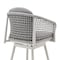Homeroots 44" Light Gray Metal Swivel Outdoor Bar Height chair with Footrest 571182 - alternate 3