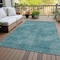 Homeroots 3' X 5' Teal Blue Washable Indoor Outdoor Area Rug 598860 - alternate 2