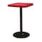 Leisure Craft 24" Square Perforated Pedestal Table, Portable, 40"H, Red SQ24TAB40-RED - alternate 1
