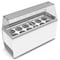 Koolmore 70 in. 12 Tub Ice Cream Dipping Cabinet Display Freezer with Sliding Glass Door and Sneeze Guard KM-ICD-71SD-FG - alternate 2