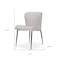 Homeroots Gray and Black Upholstered Fabric And Metal Wing Back Dining Side Chair 605671 - alternate 3