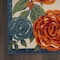 Homeroots 8' Ivory Orange And Blue Floral Indoor Outdoor Runner Rug 548047 - alternate 2