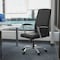 Leisuremod Evander Office Chair in Upholstered Leather and Iron Frame with Swivel and Tilt, Black EO20BLL - alternate 2