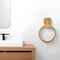 Homeroots Natural Solid Teak Wood Wall Mount Towel Ring 475861 - alternate 2