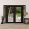 Vdomdoors Front Exterior Prehung Metal-Plastic Double Doors Clear Glass / MANUX 8666 Matte Black / Office Com MANUX8666DEXD-BLK-W14+72+14xH80-RH-I - alternate 2