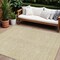 Homeroots 9' X 12' Gold And Ivory Geometric Washable Indoor Outdoor Area Rug 594465 - alternate 1