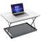 Homeroots 28" Adjustable White and Silver Stainless Steel Standing Desk Converter 397754 - alternate 1