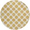 Homeroots 8' Gold And Ivory Round Polka Dot Washable Indoor Outdoor Area Rug 614895 - alternate 2