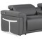Homeroots Gray Italian Leather Modular L Shaped Eight Piece Corner Sectional With Console 534869 - alternate 2